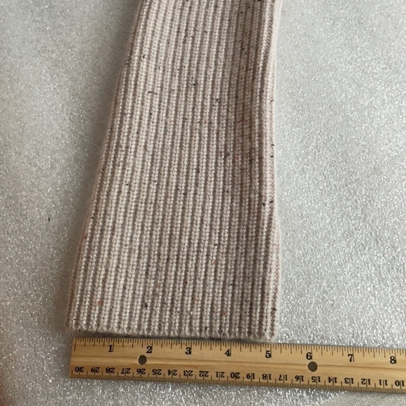 Ann Taylor 100% Cashmere Colorblock Cowl Neck Sweater Cream Taupe XS - Picture 13 of 13